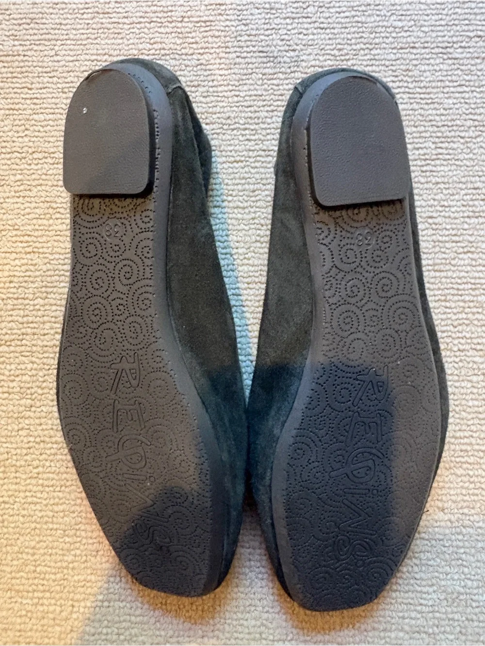 Requins Suede Penny Loafers in Dark Green for Women